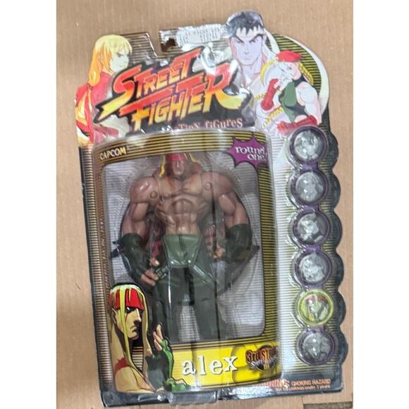 NIB Street Fighter Action Figure - Alex (Round One) Green Variant - Picture 1 of 4